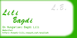 lili bagdi business card